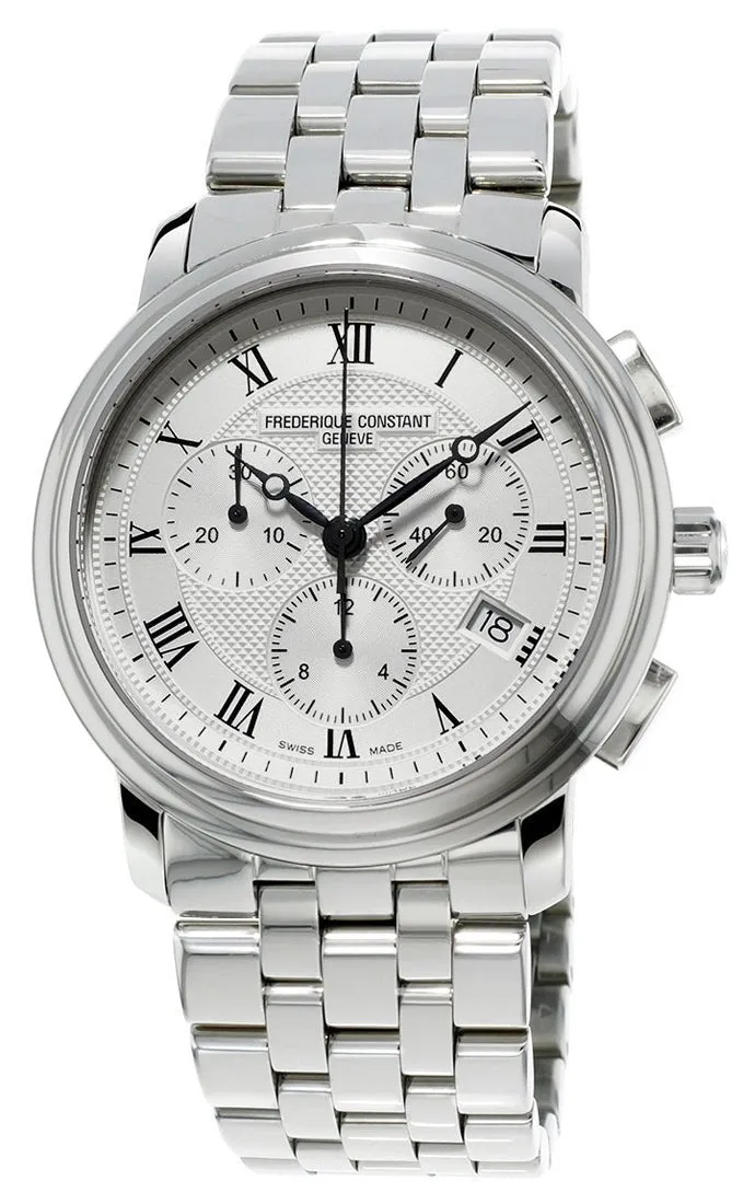 Frederique Constant Classics Quartz Chronograph Stainless Steel Mens Watch Date FC-292MC4P6B2