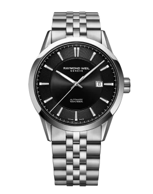 Freelancer Men's Steel Black Dial Automatic Watch