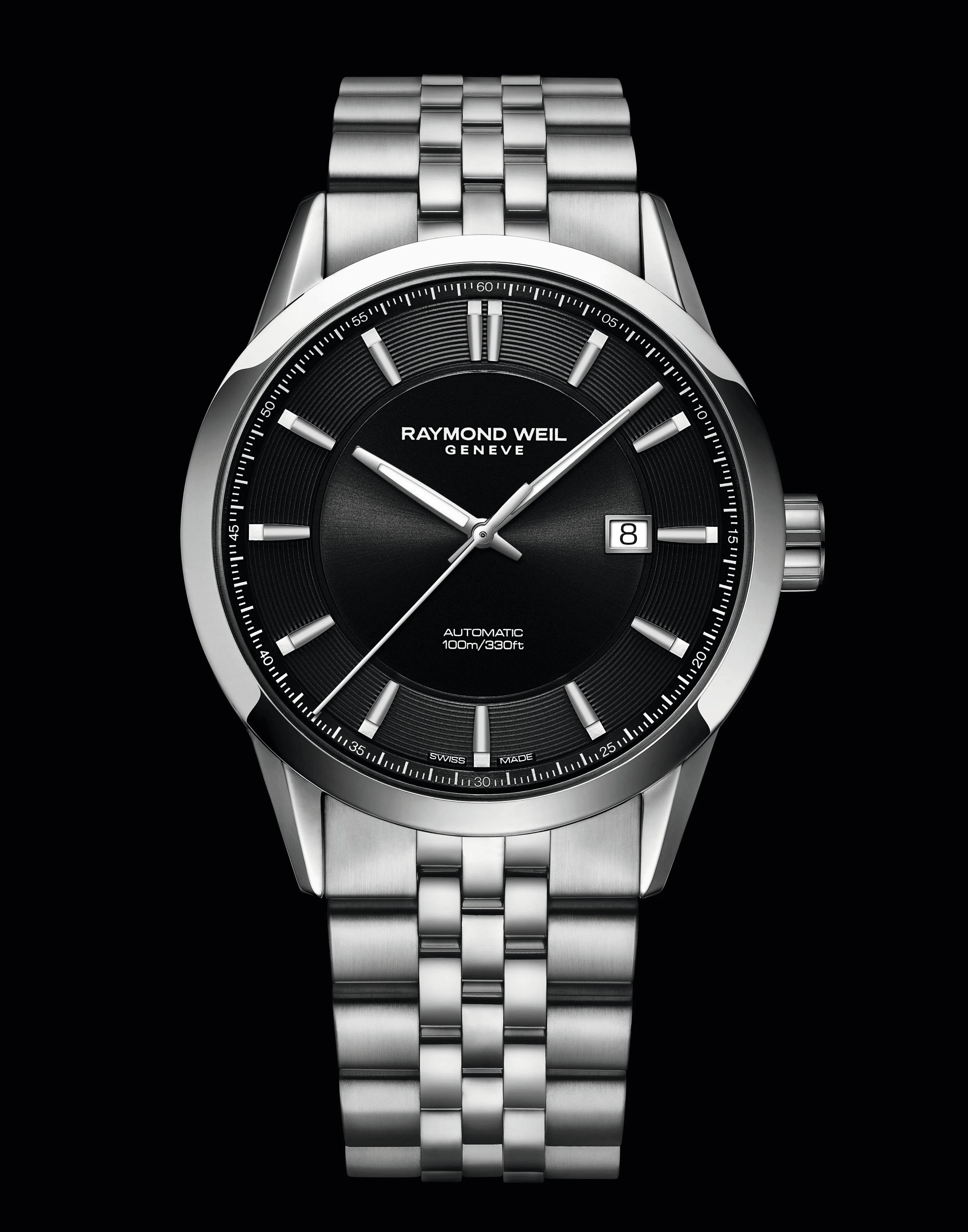Freelancer Men's Steel Black Dial Automatic Watch