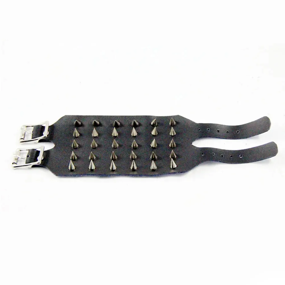 Funki Buys | Bracelets | Unisex Leather Spike Wristband
