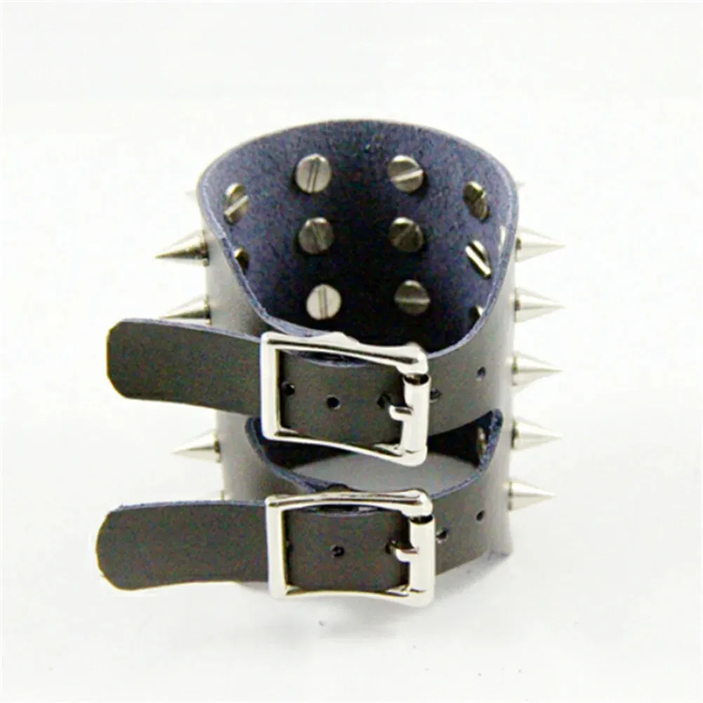 Funki Buys | Bracelets | Unisex Leather Spike Wristband