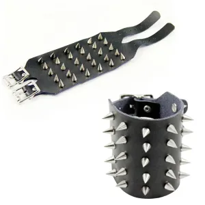 Funki Buys | Bracelets | Unisex Leather Spike Wristband