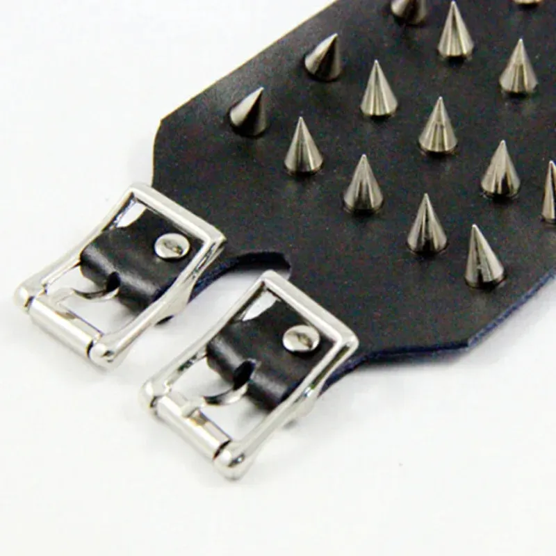 Funki Buys | Bracelets | Unisex Leather Spike Wristband