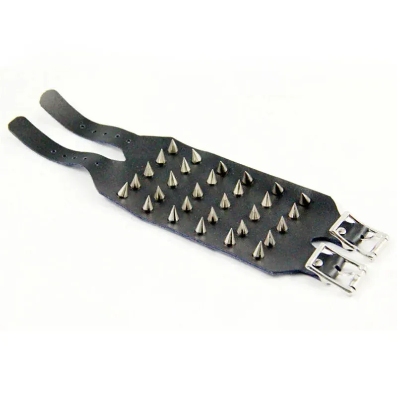 Funki Buys | Bracelets | Unisex Leather Spike Wristband