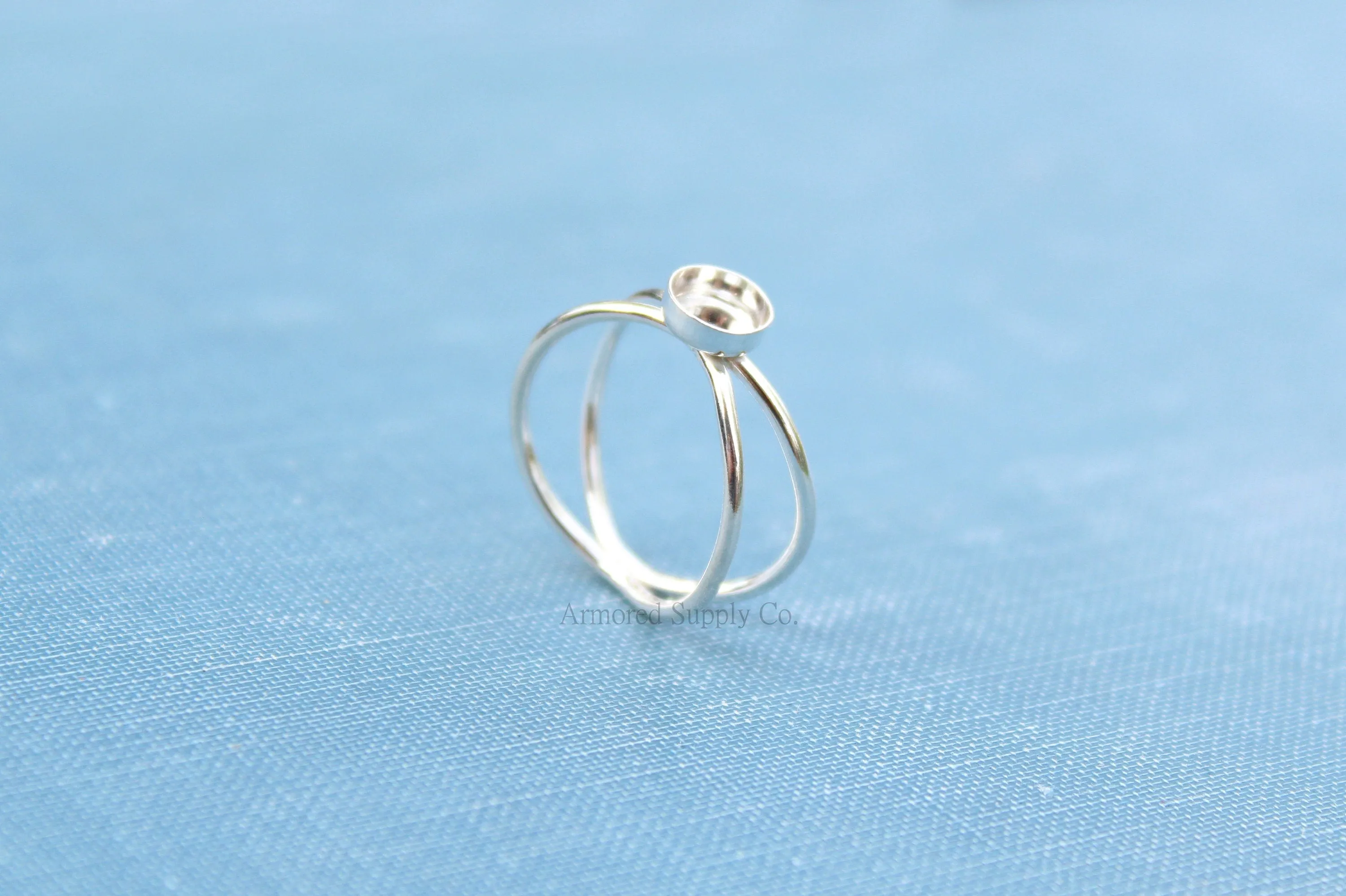 Galaxy Bezel Round Cup Ring blank setting