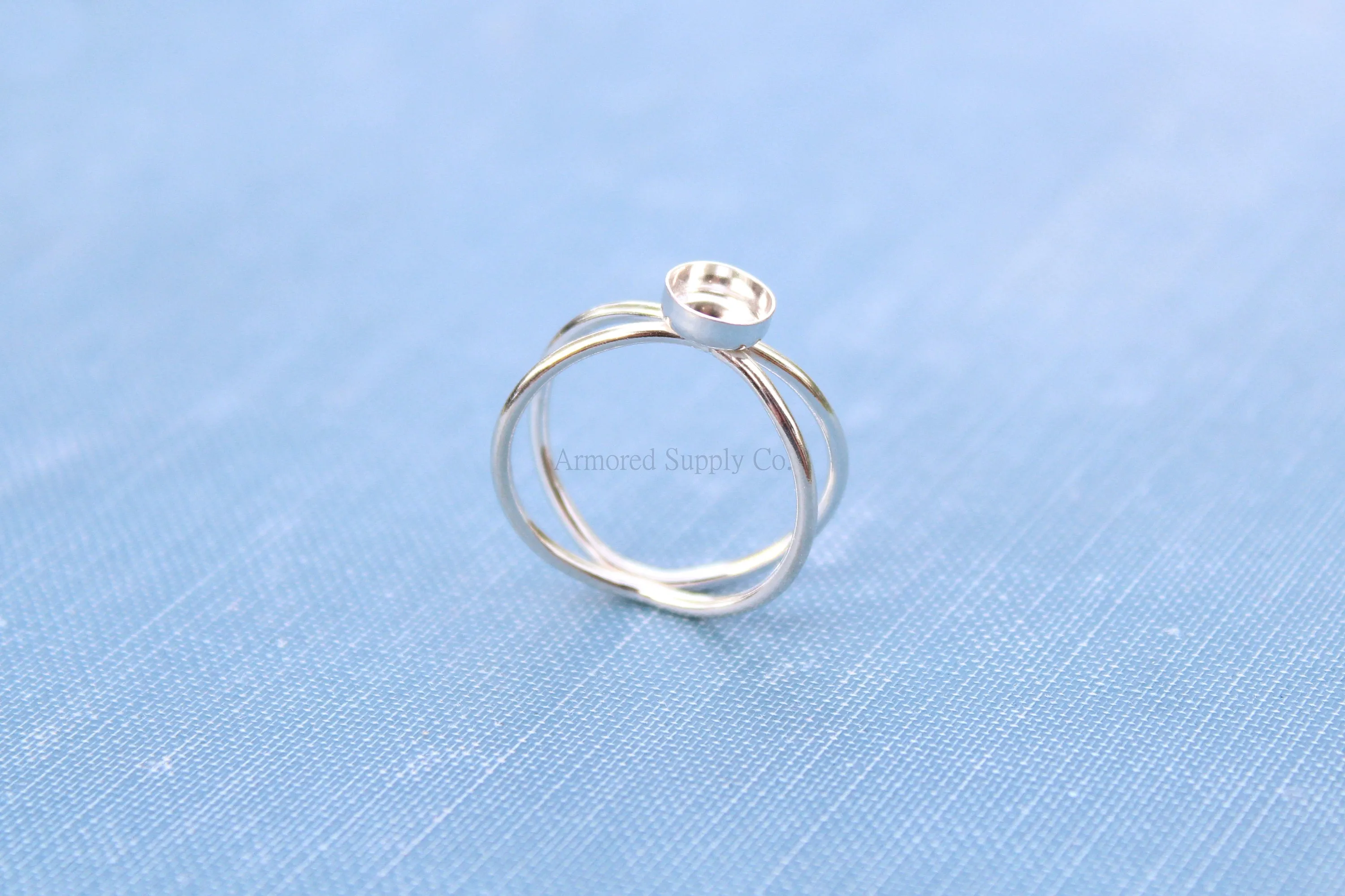Galaxy Bezel Round Cup Ring blank setting