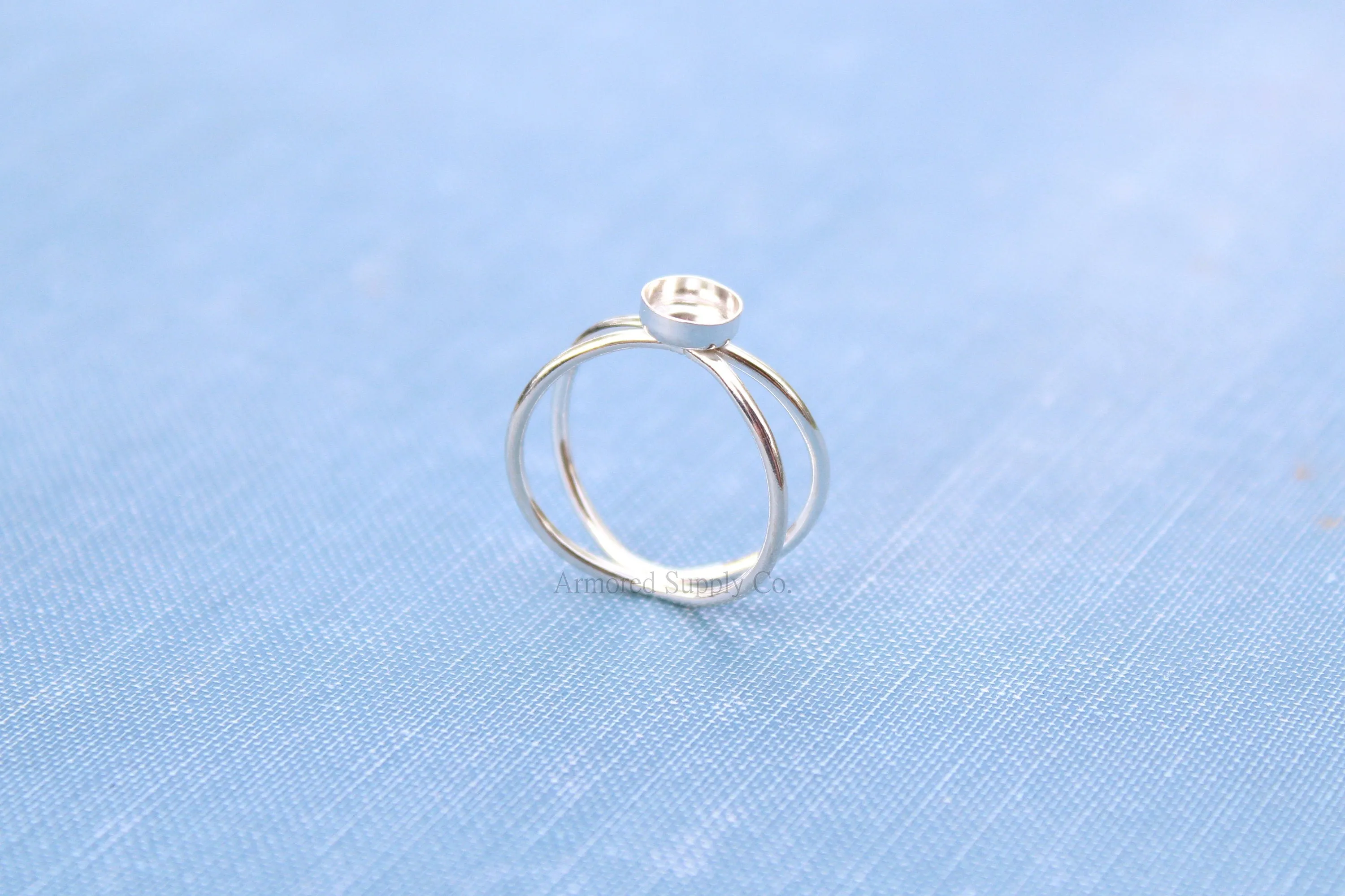 Galaxy Bezel Round Cup Ring blank setting