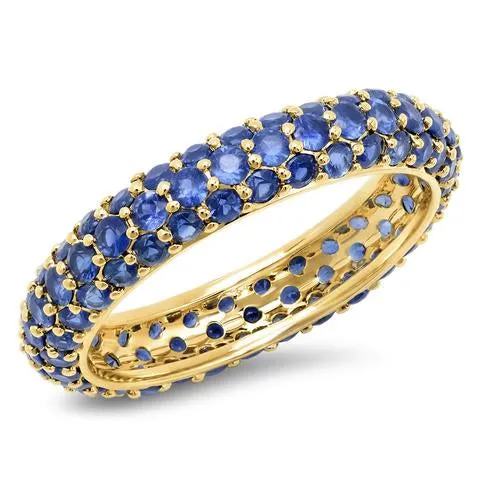 Gemstone Pave Domed Ring