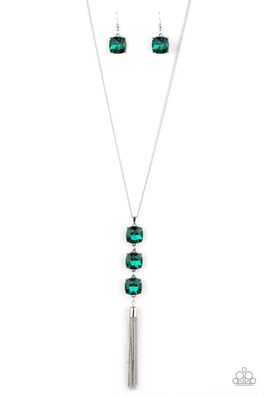 GLOW Me the Money! Green Paparazzi Necklace