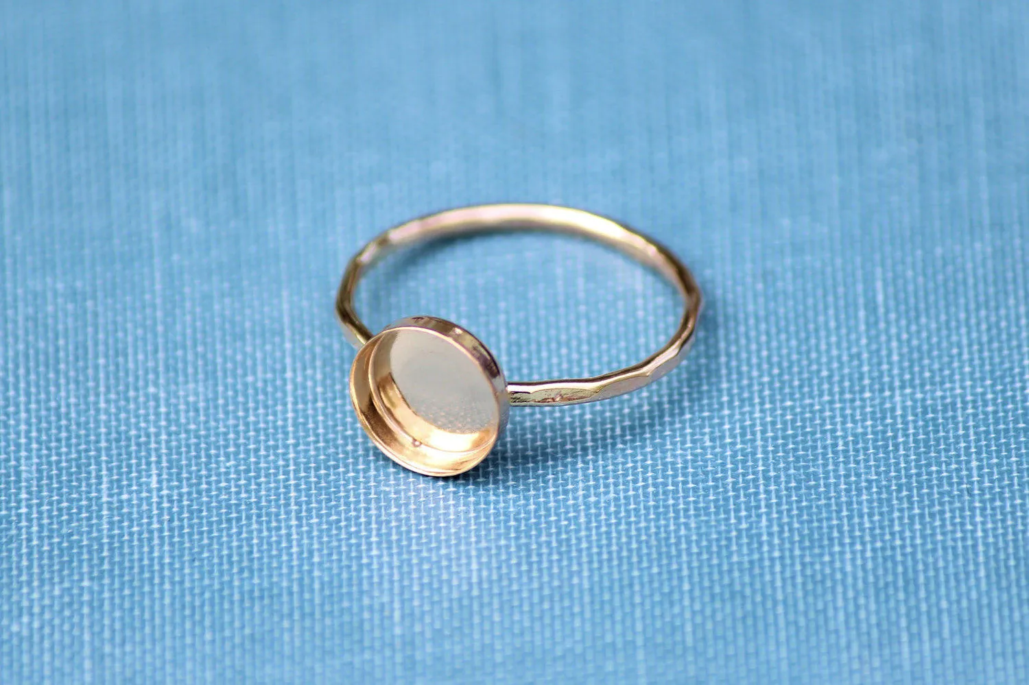 Gold 10mm Bezel Cup Ring blank