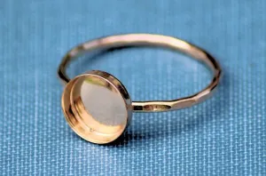 Gold 10mm Bezel Cup Ring blank