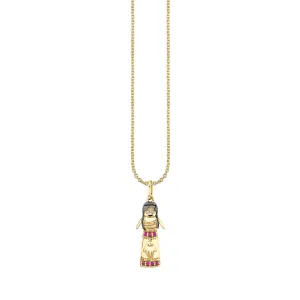 Gold & Ruby Fatima Doll Charm