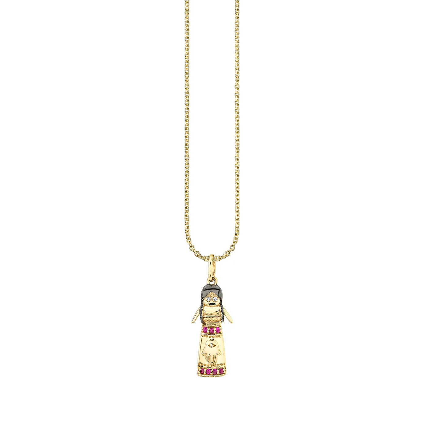 Gold & Ruby Fatima Doll Charm