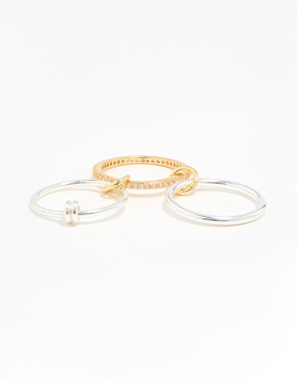 Gold & Silver Plated Rondell Stacked Ring