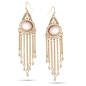 GOLD CAT'S EYE DROP  EARRINGS #SQ2615 (GD5)