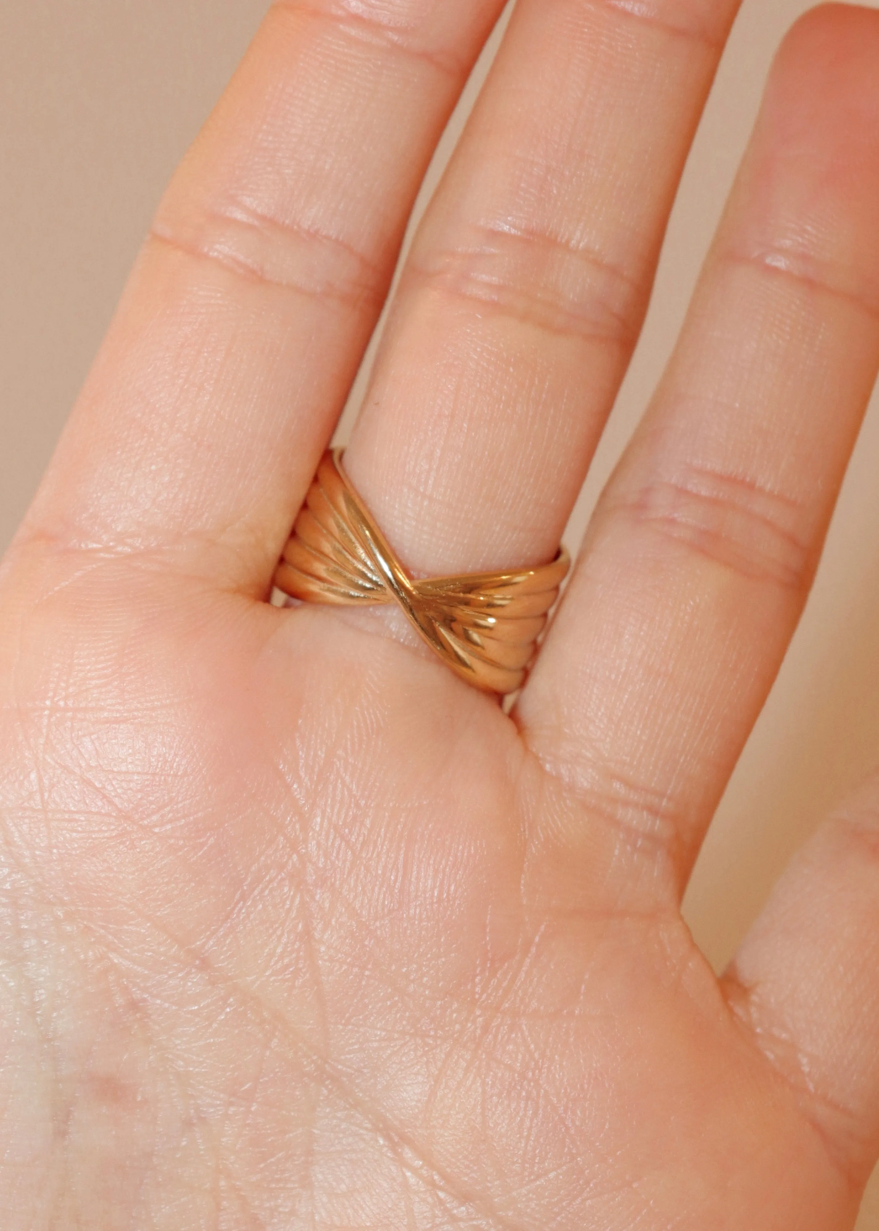 Gold Chunky Stacked Ring