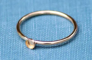 Gold Filled 3mm Bezel Cup Ring blank