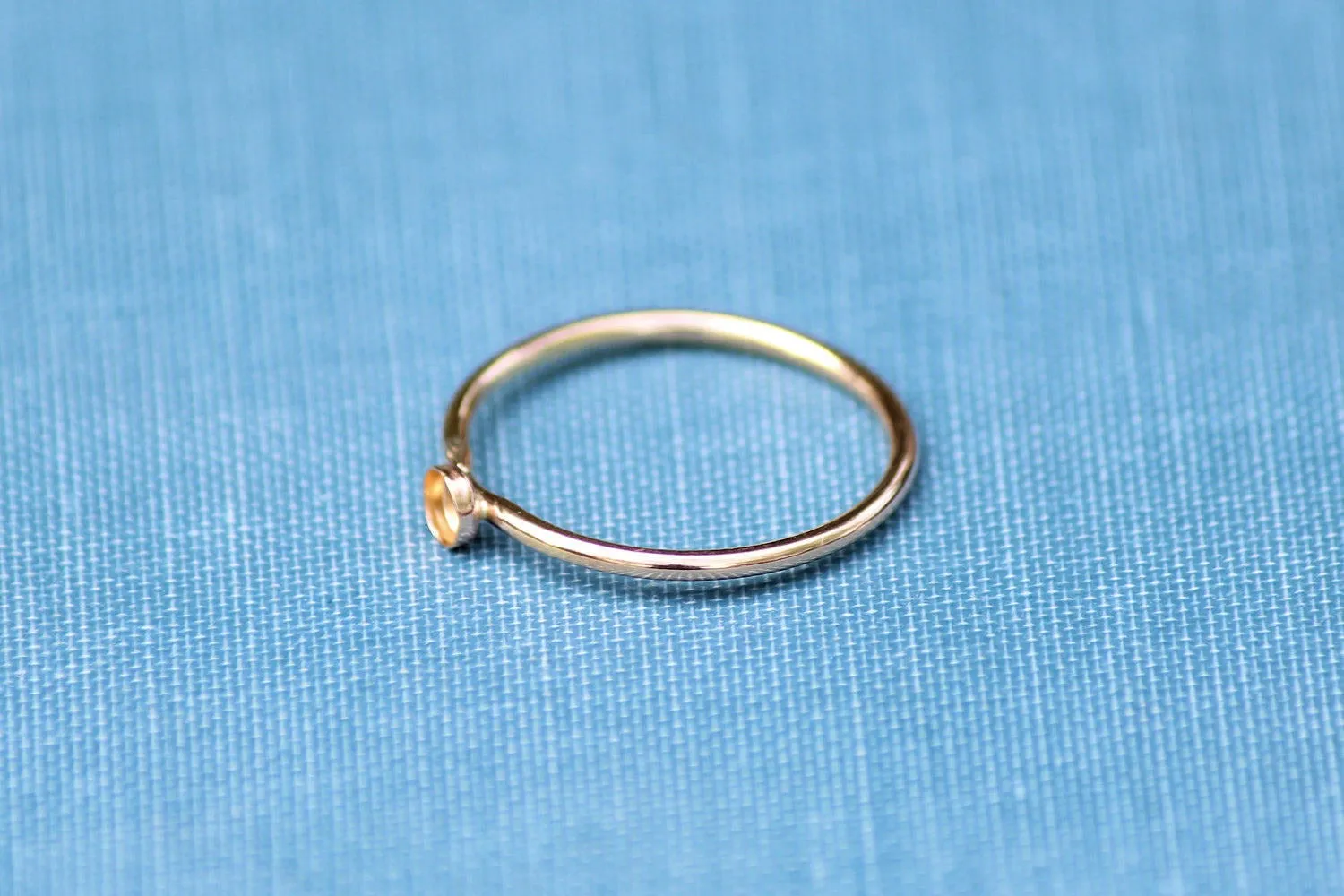Gold Filled 3mm Bezel Cup Ring blank