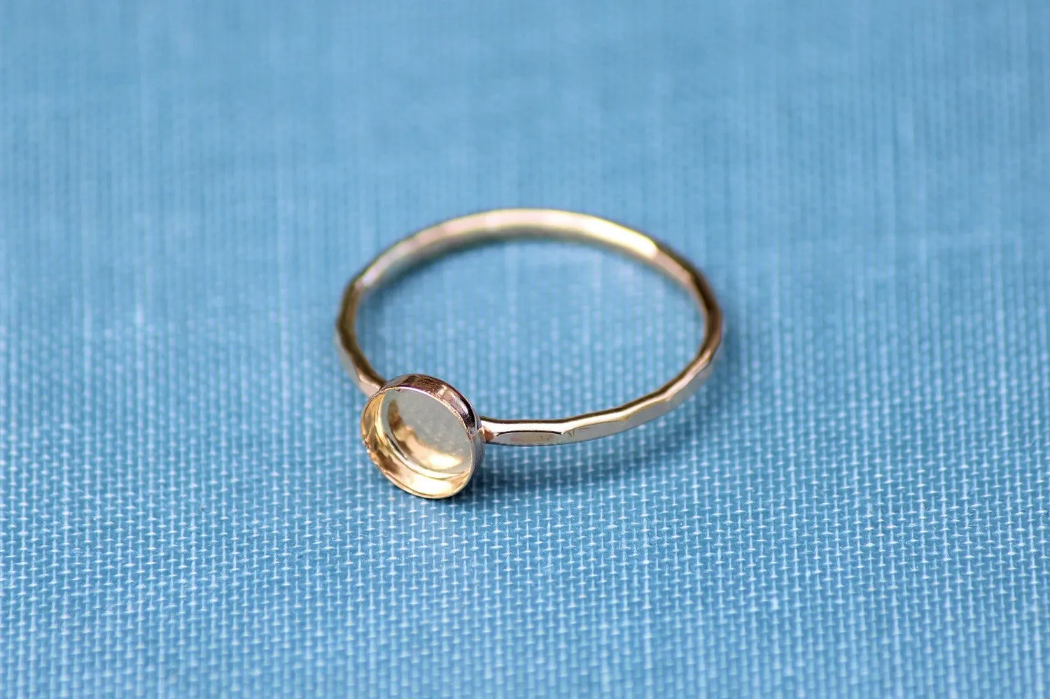Gold Filled 6mm Bezel Cup Ring blank