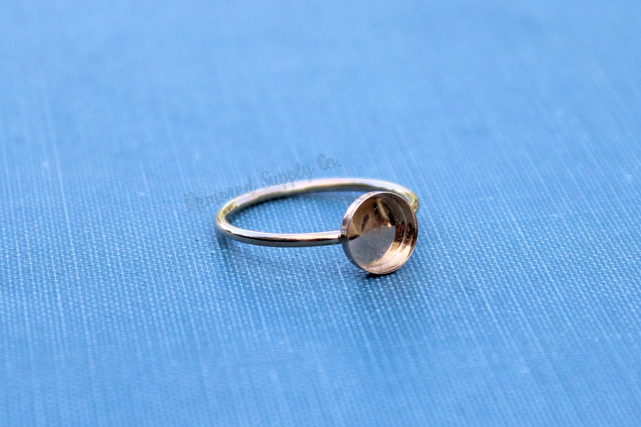 Gold Filled 7mm Bezel Cup Ring blank