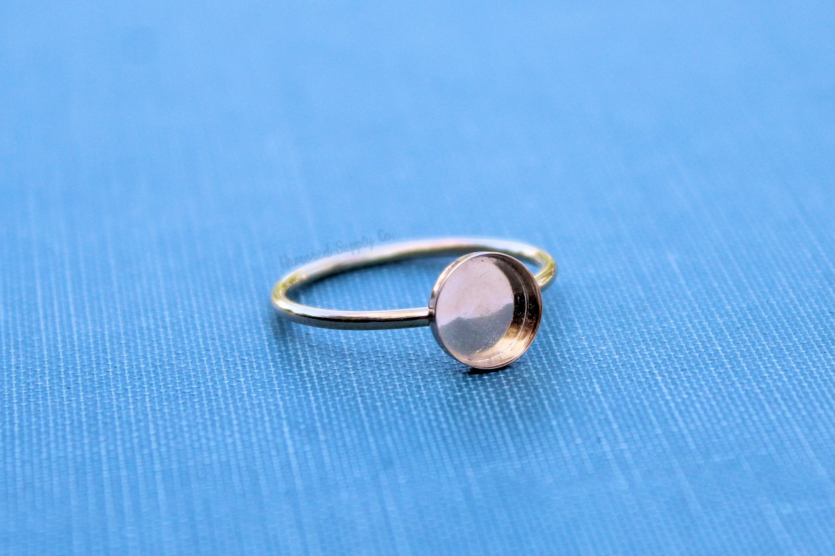 Gold Filled 7mm Bezel Cup Ring blank