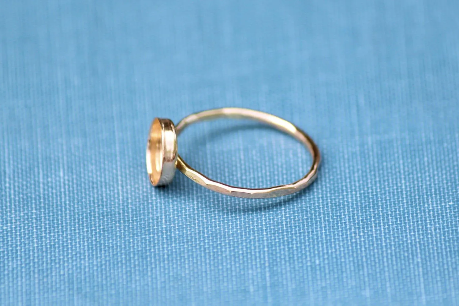Gold Filled 8mm Bezel Cup Ring blank