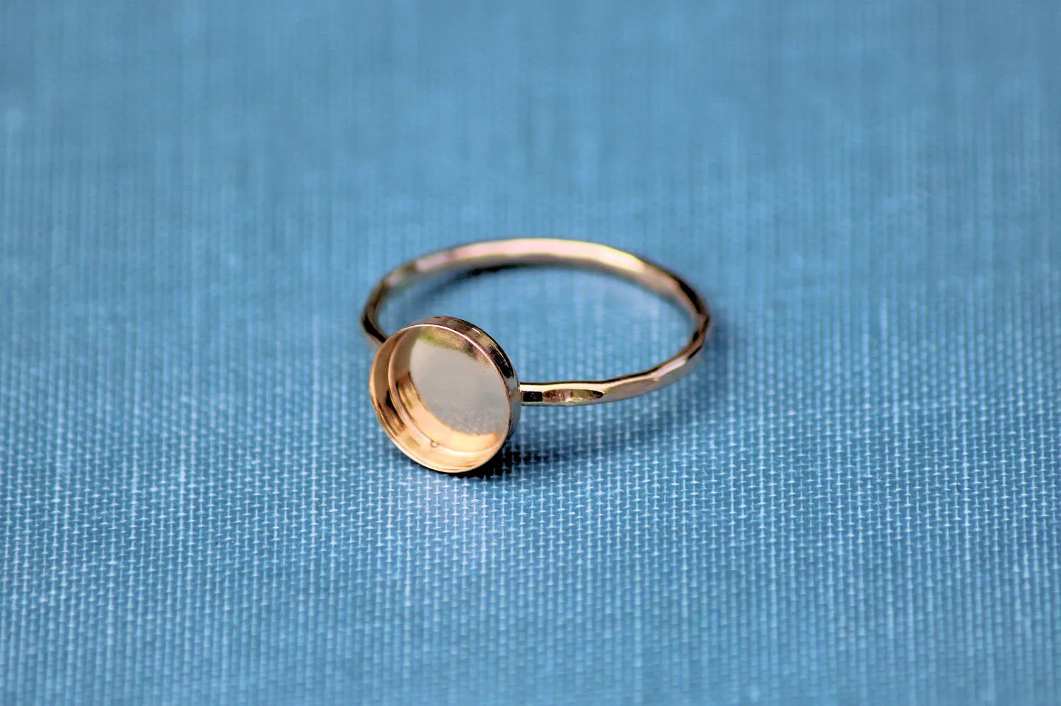Gold Filled 8mm Bezel Cup Ring blank