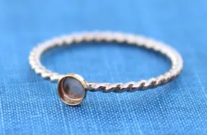 Gold Filled Rope 3mm Bezel Ring blank