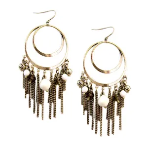 GOLD-MULTI BEADED EARRINGS  #SE30332_GLD-OX-MIX (AH7)
