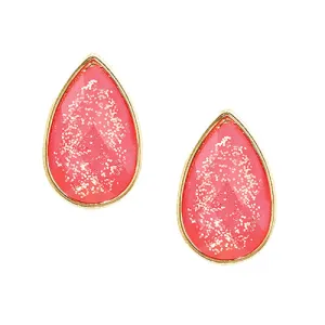 GOLD-PINK EARRINGS  #FW1202879(SD11)
