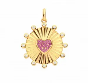 Gold statement heart necklace