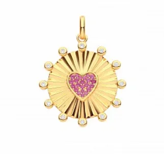 Gold statement heart necklace