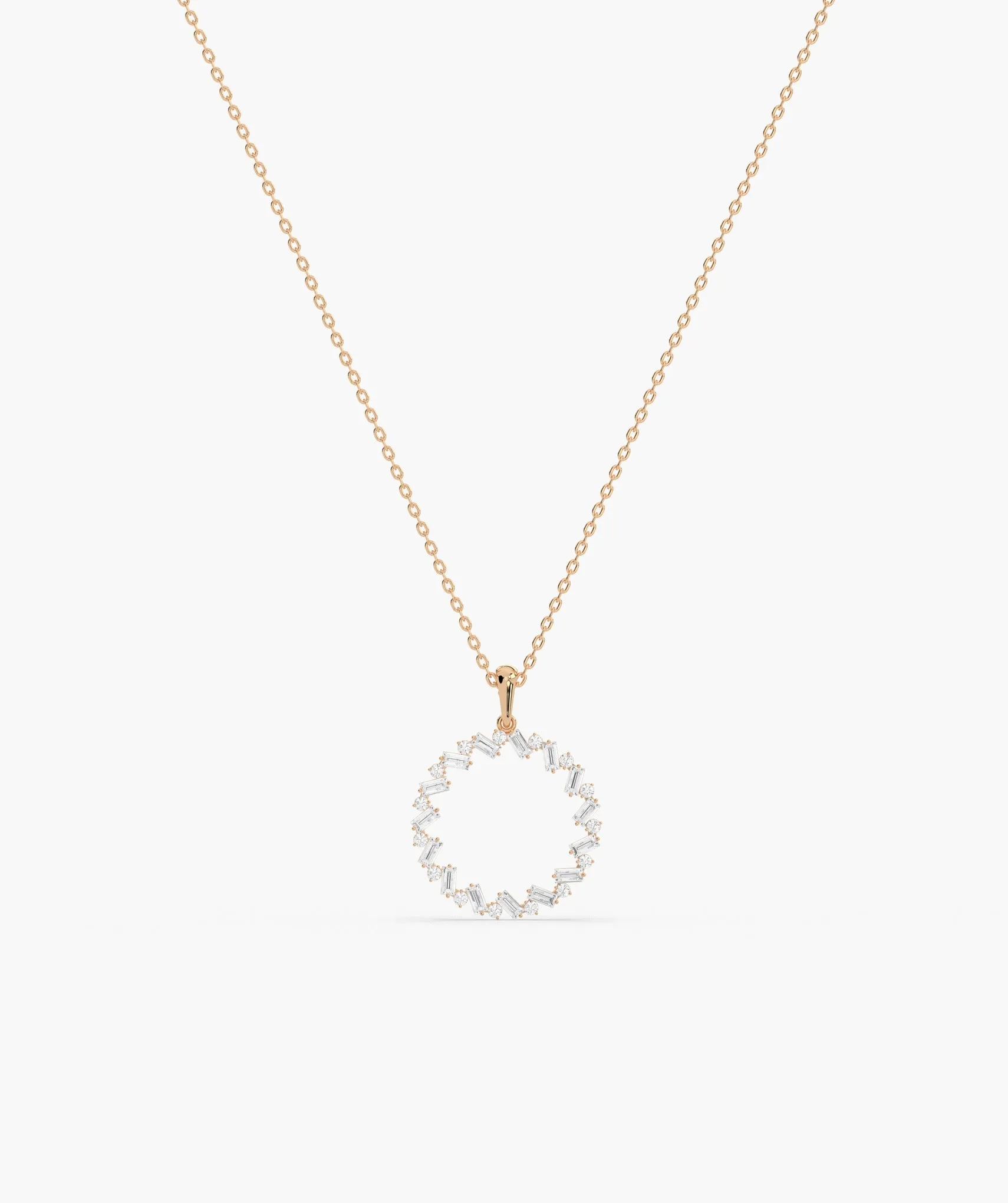 Golden Halo Diamond Necklace