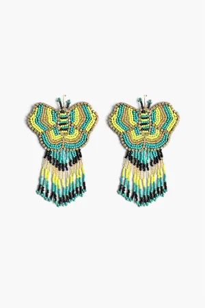 Green Butterfly Earrings