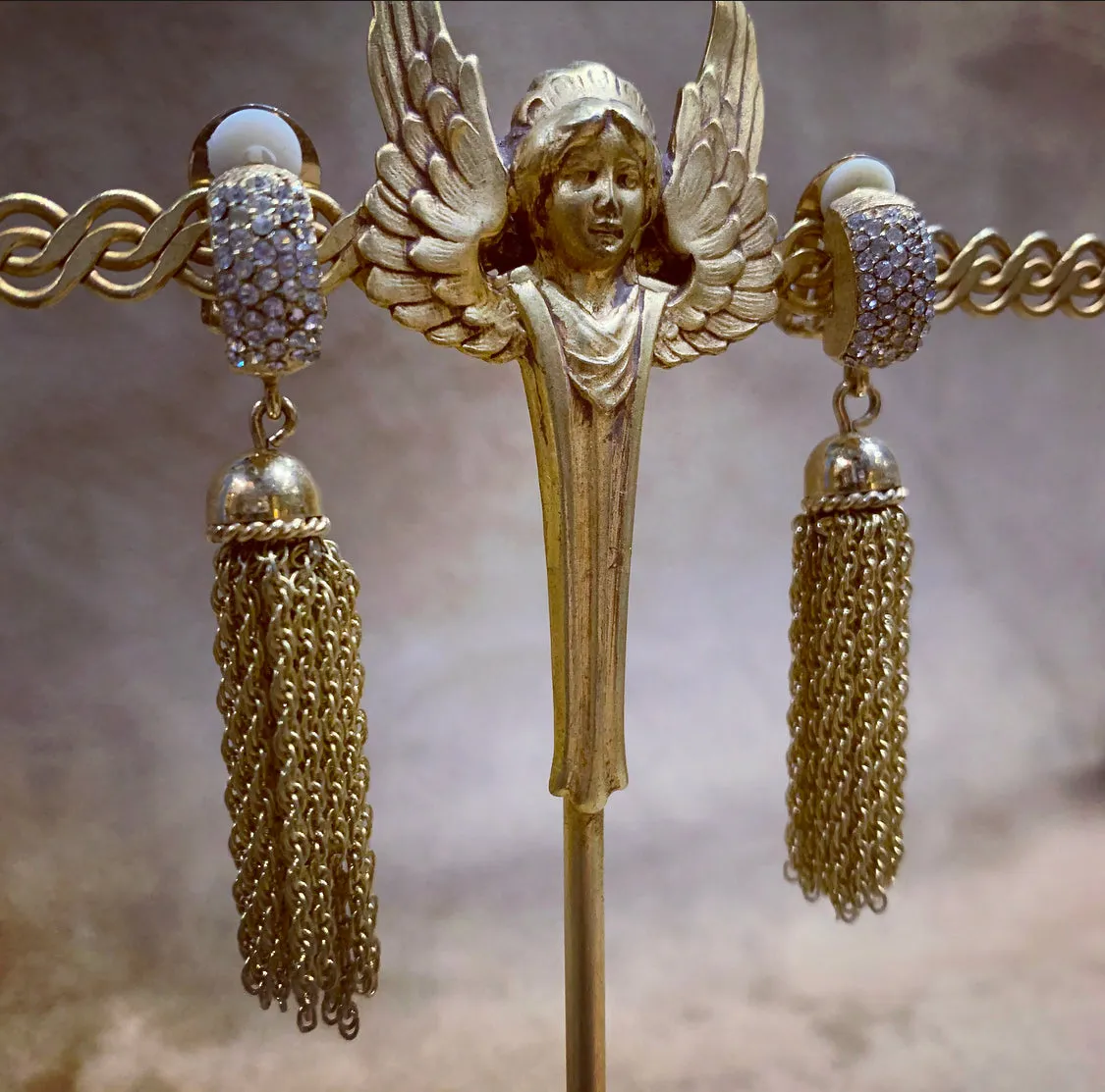 Grosse gold  Tassel Earrings
