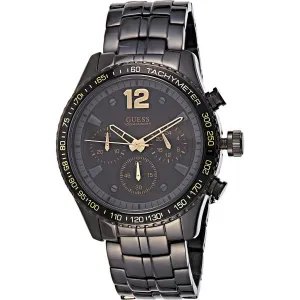 Guess Fleet Black Stainless Steel Black Dial Chronograph Quartz Watch for Gents - W0969G2