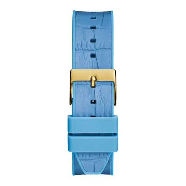 Guess Fusion Blue Leather Strap Blue Dial Chronograph Quartz Watch for Ladies - GW0553L3