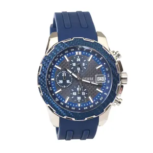 Guess Men'S Stainless Steel Chronograph Watch With Sun Gray Carbon Fiber Dial