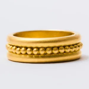 Half Round "Margaret" Band in 20K Peach Gold- 7mm