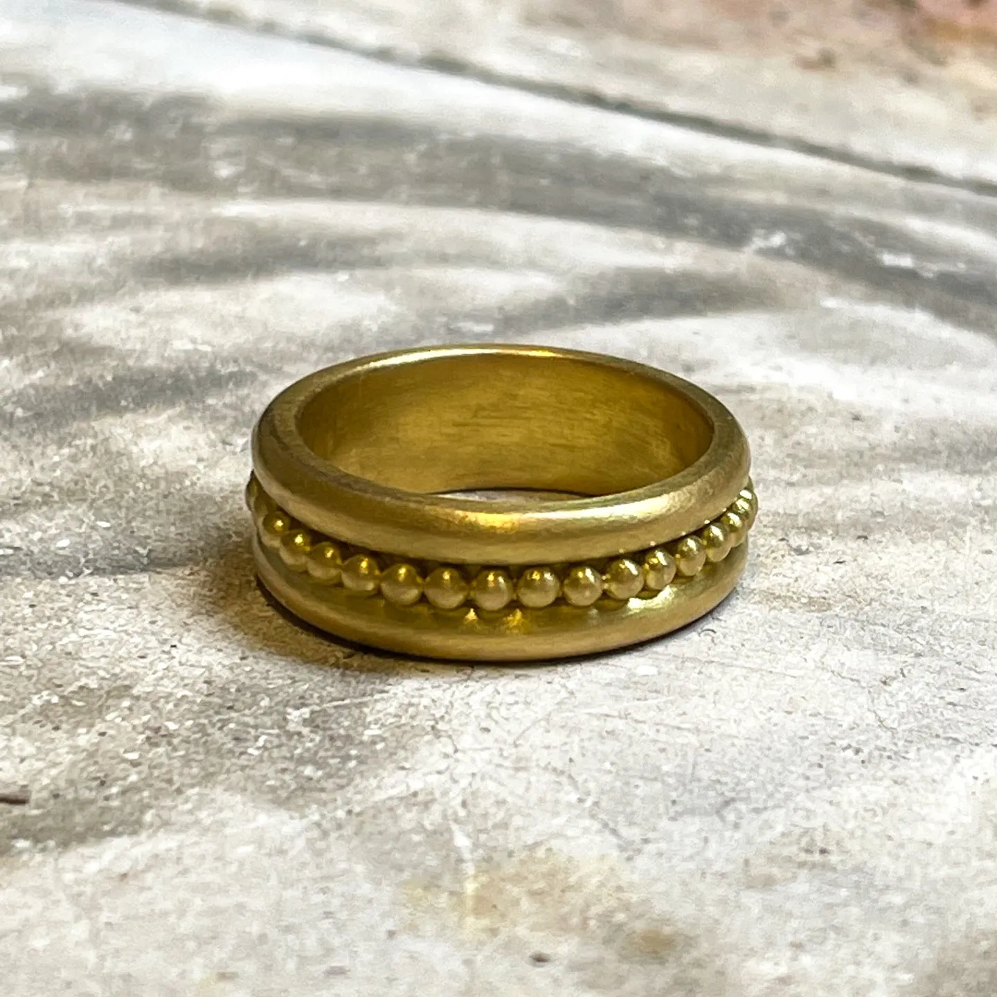 Half Round "Margaret" Band in 20K Peach Gold- 7mm
