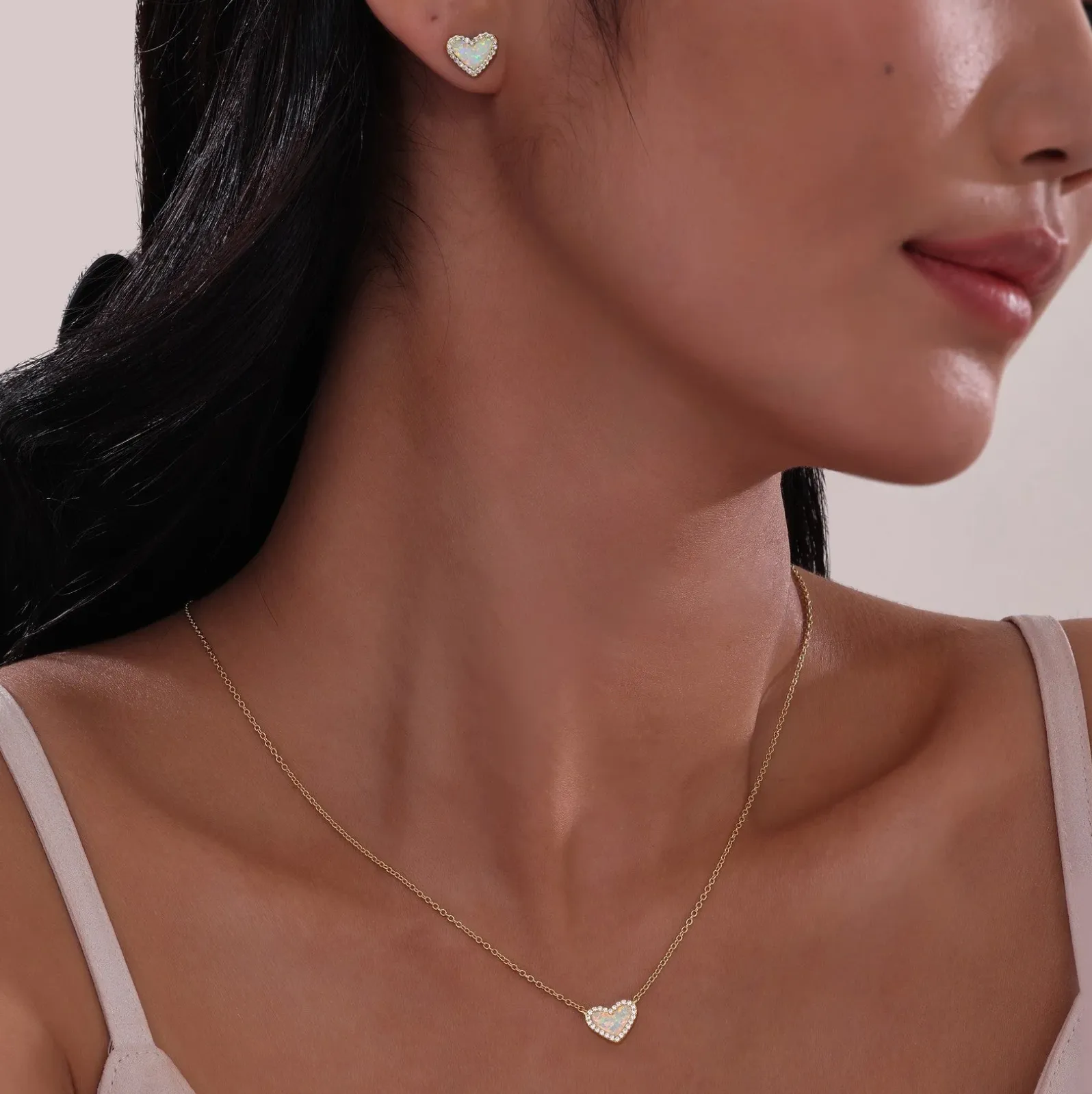 Halo Heart Necklace
