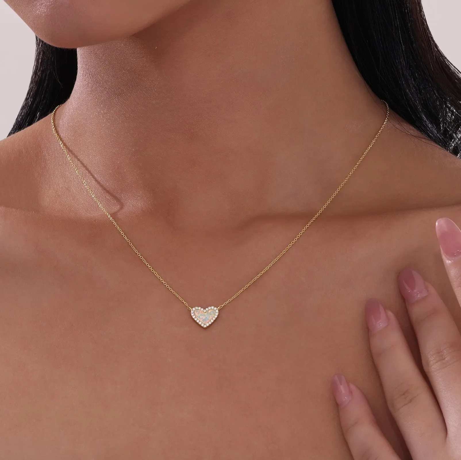 Halo Heart Necklace