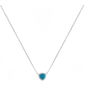 Halo Turquoise Triangle Necklace