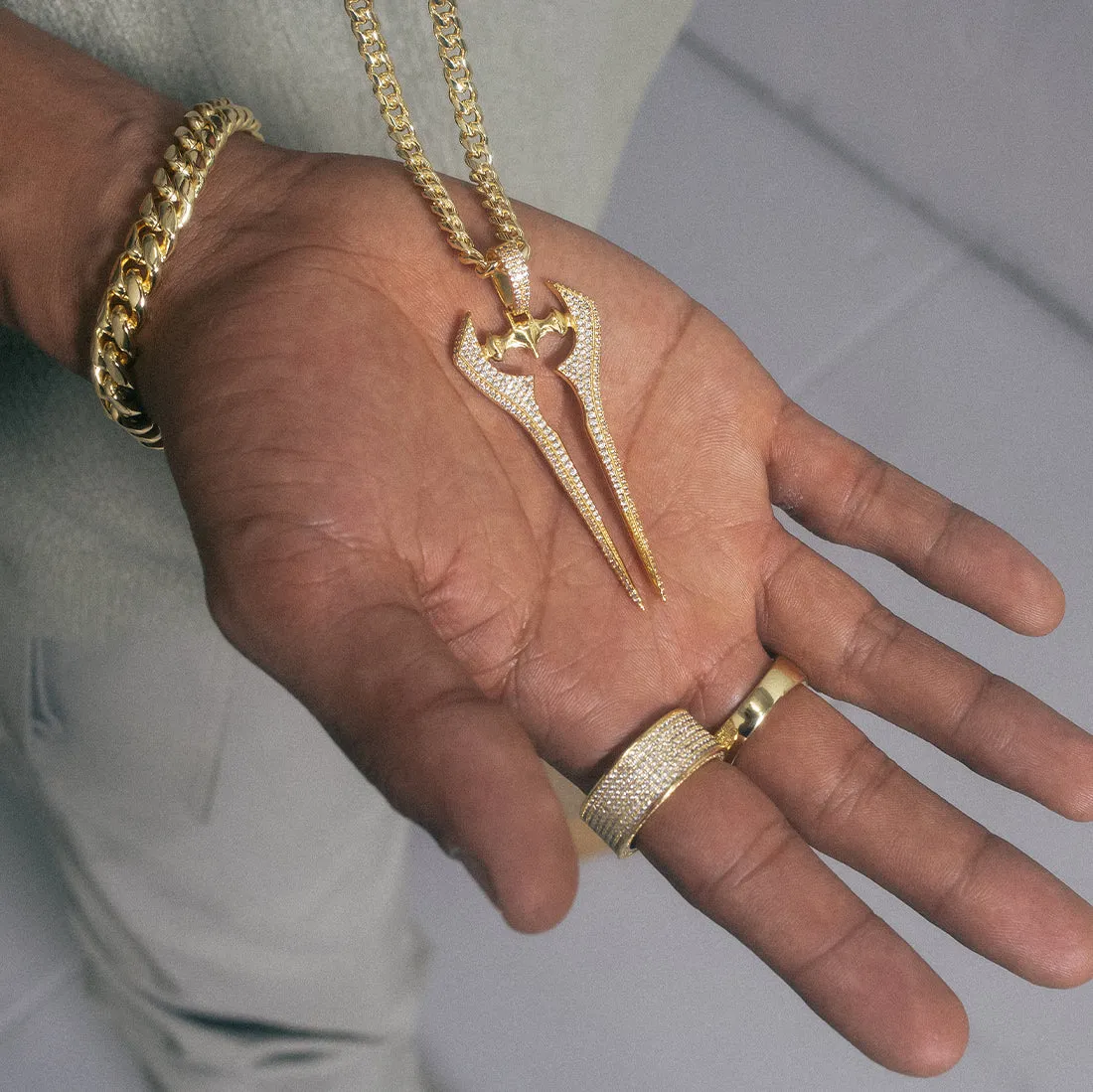 Halo x King Ice - Iced Energy Sword Necklace