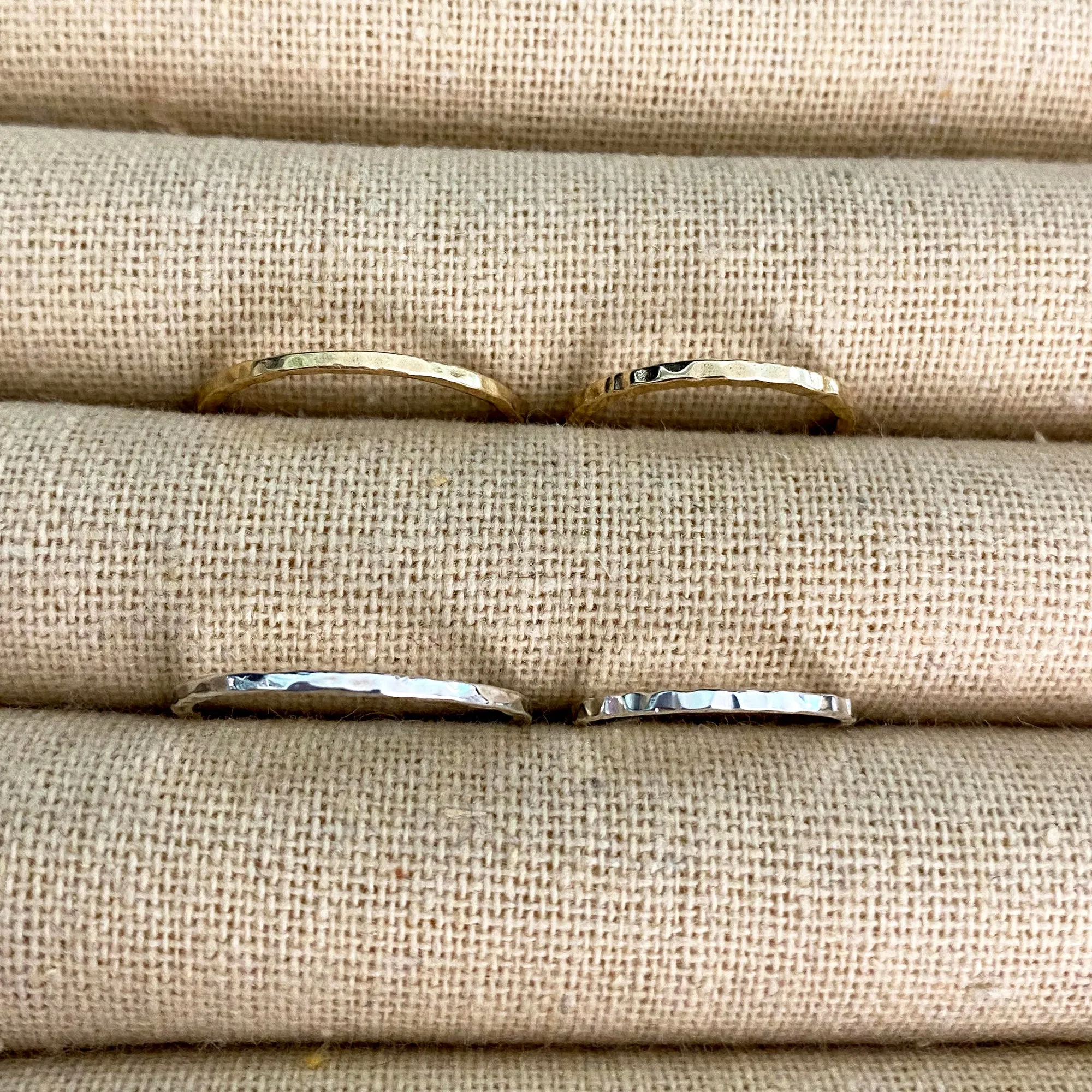 Hammered Stacking Ring • Bronze • Standard or Midi