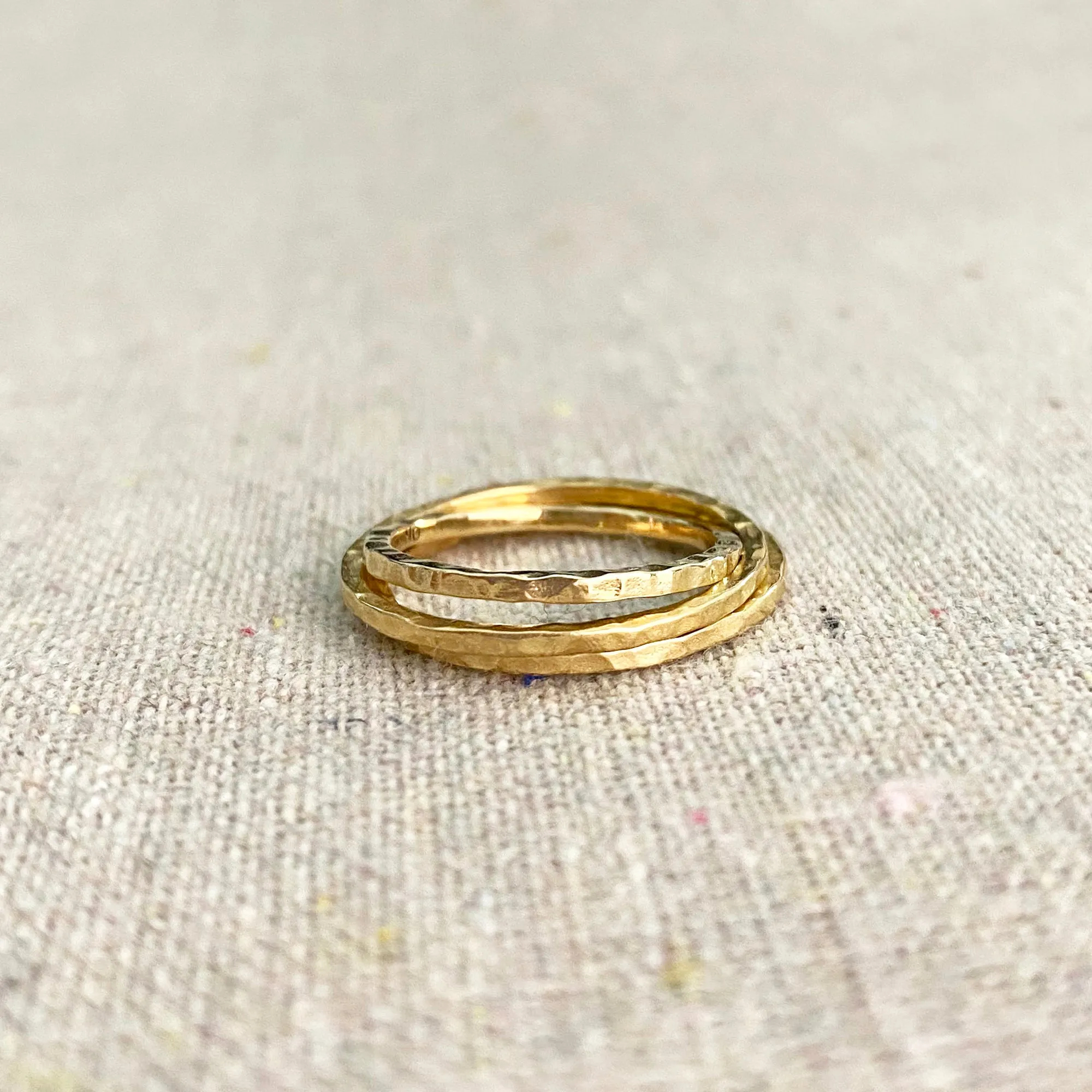 Hammered Stacking Ring • Bronze • Standard or Midi