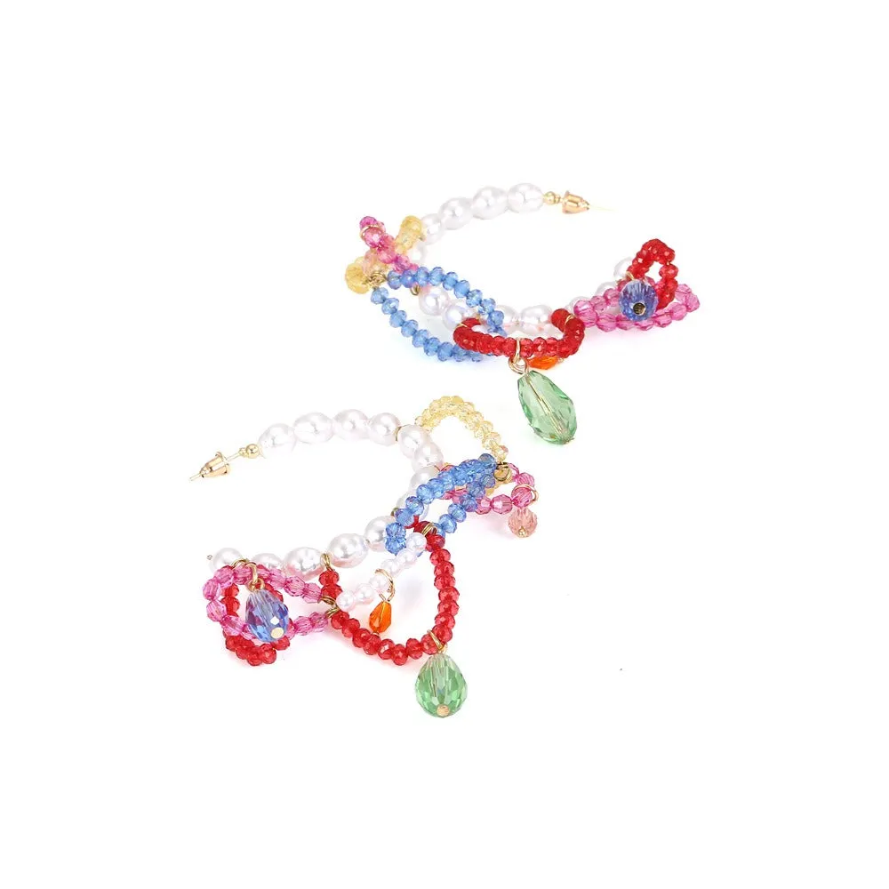 Handmade Statement Resort Beaded Tassel Earrings