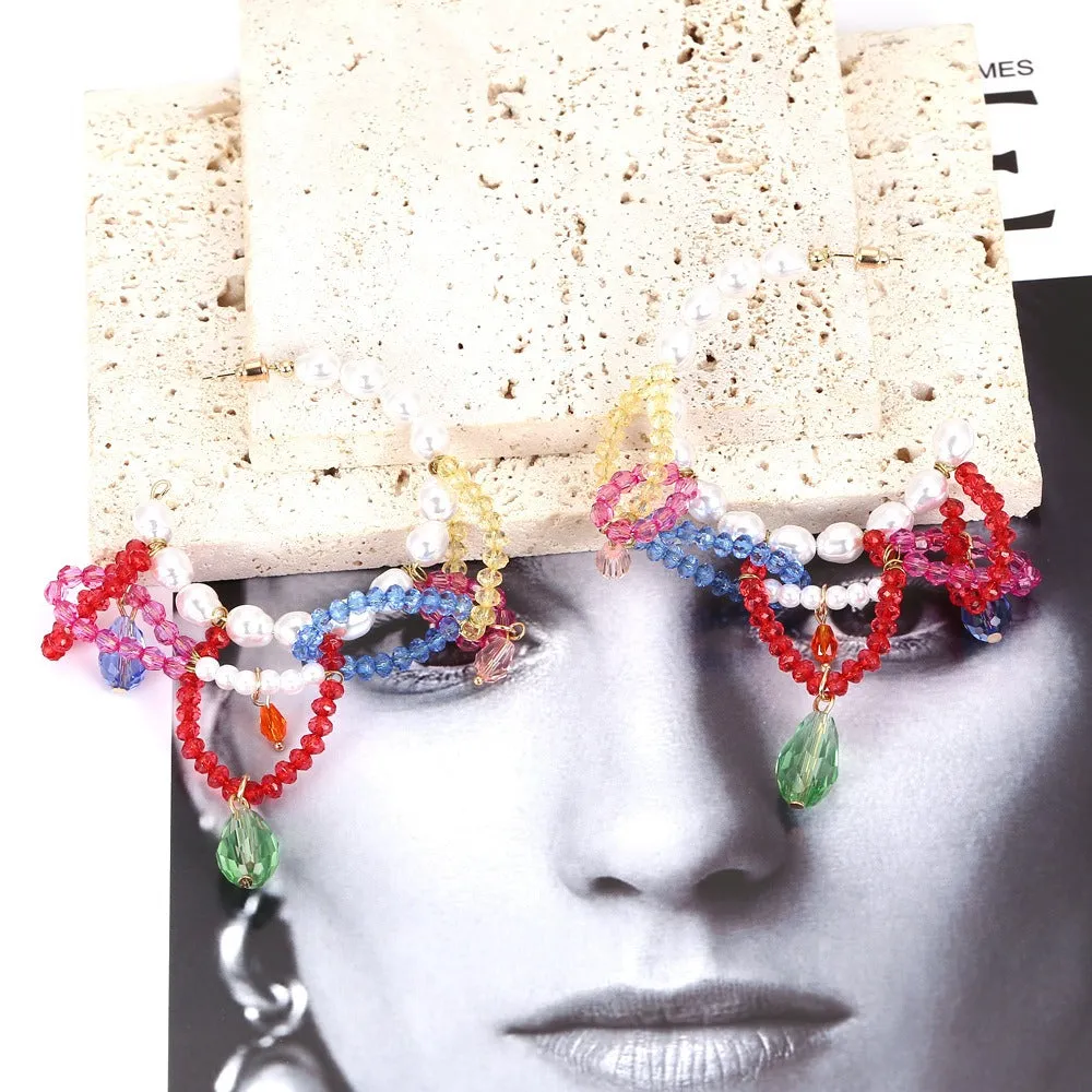 Handmade Statement Resort Beaded Tassel Earrings
