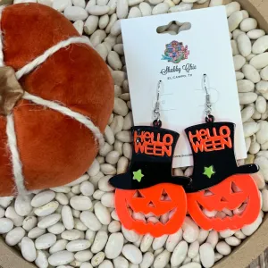 Happy Halloween Jack-O Earrings