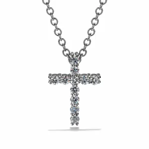 Hearts on Fire - Whimsical Small Cross Pendant